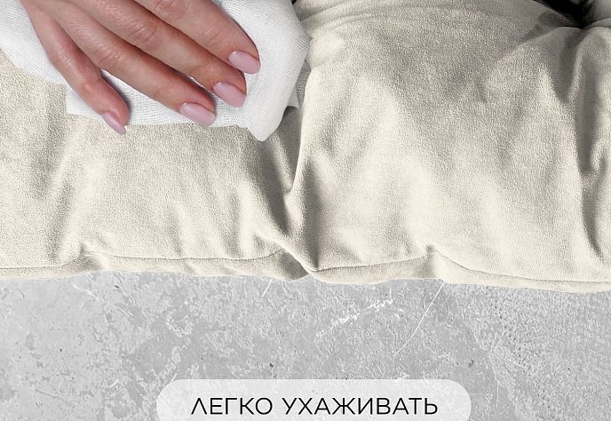 Кресло для отдыха «Блок» велюр белый, фото 6