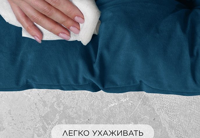 Кресло для отдыха «Блок» велюр синий, фото 6