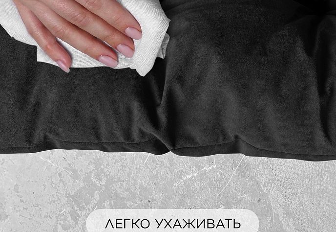 Диван для отдыха Лофтовик плюс велюр черный 2, фото 6