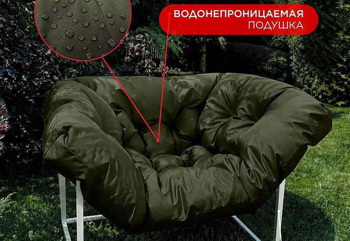Пуфик под ноги уличный оксфорд зеленый, фото 8